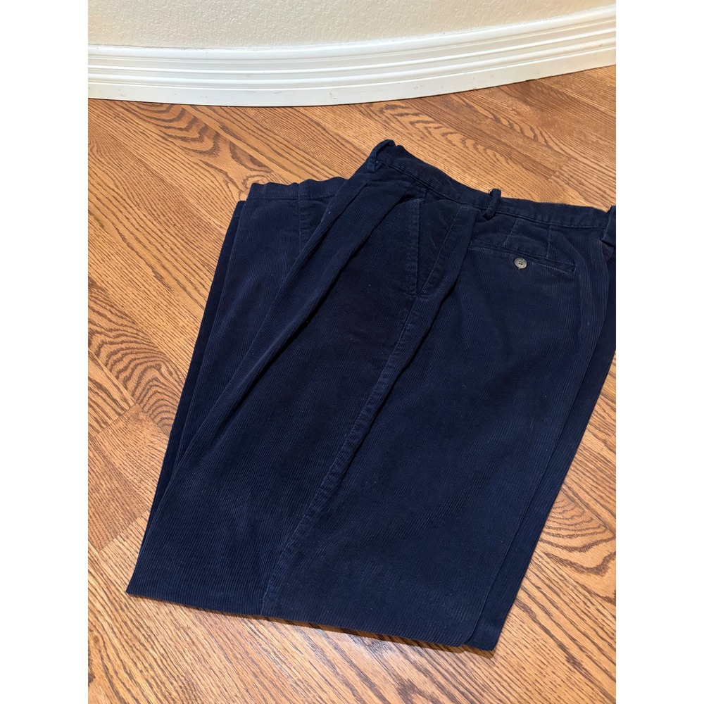Casual Corner Corduroy Pants Womens 10 Navy Blue Excellent Vintage Pleated
90s